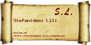 Stefanidesz Lili névjegykártya